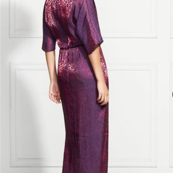 Rachael Zoe Joplin Leopard Lame Caftan - Floral / Purple size 6 - Picture 3 of 6